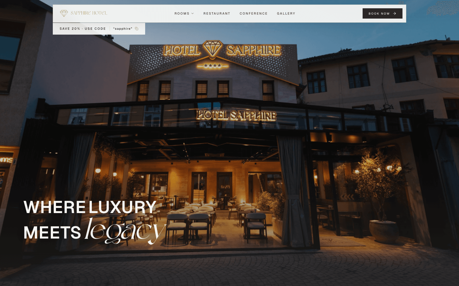 Sapphire Hotel — Hotel / Brand Site