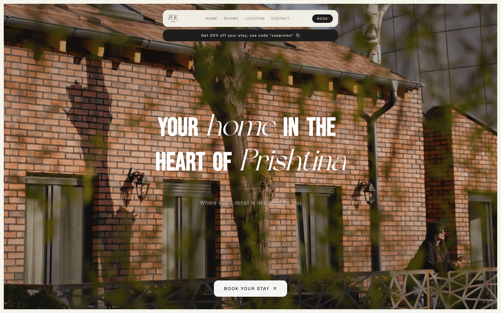 ZOE Hotel — Hotel / Brand Site